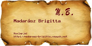 Madarász Brigitta névjegykártya